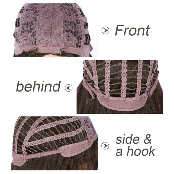 Long Wavy Synthetic Wigs Middle Part Natural - Picture 7 of 7